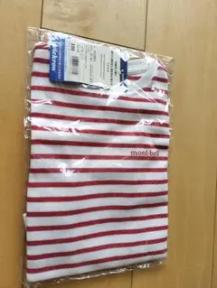 mont-bell WIC. ボーダー 赤 長袖Tシャツ 100cm