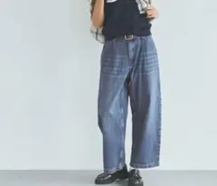 coca タックデニムパンツ L ブルー