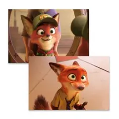 【韓国限定】ズートピア　ニック　レンチキュラー　ポストカード　１枚　幼少期