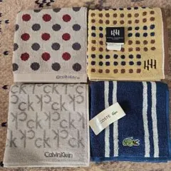 新品　タオルハンカチ　ハンドタオル　4枚セット　メンズ　紳士