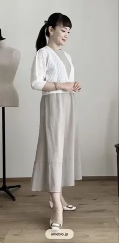 マグノリアコレクション 透かし編みカーディガン ネイビー 36 望月順子