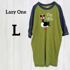 Lazy One 【L】鳥 Tシャツ 半袖 グリーン ラグランスリーブ 古着