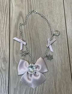 メゾンドフルール シャイニーバックリボンチャーム ピンク