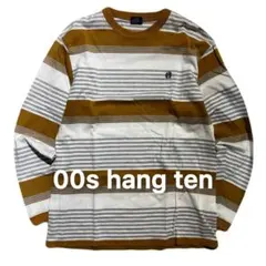 00s hang ten ボーダー 長袖カットソー ハンテン ロンT 古着 Lのサムネイル