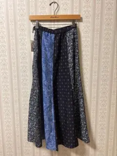 フレアスカート 青系 黒系 約80cm