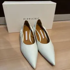 新品未使用 PIPPICHIC ホワイト ポインテッドトゥ ハイヒール