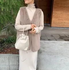 blate ★シンプルハイネック★ミックスベージュ