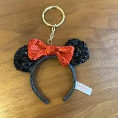 ミニーマウス キーホルダー スパンコール