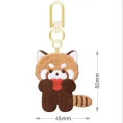 レッサーパンダ　キーホルダー　刺繍　動物　キーリング　チャーム