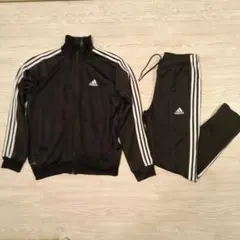 adidas 1回着用 美品 ブラック ジャージセット Mサイズ