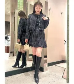 snidel ツイードミニワンピース＆ツイードジャケットセット