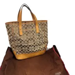 COACHオールドコーチ　 シグネチャートートバッグ　ブラウン