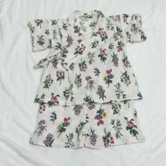 甚平 90cm petit main プティマイン 花柄 夏祭り ほぼ未使用