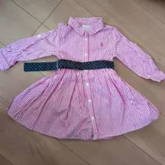 Ralph Lauren ワンピース 12M ピンクストライプ