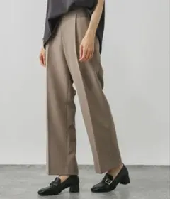 グローバルワーク　ウツクシルエットイージーWクロスストレートパンツ/495820