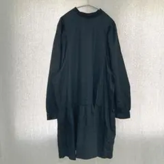 美品✦GU ボリュームスリーブティアードワンピース XL 黒ブラック ゆるダボ