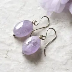 14kgfピアス◼︎ラベンダーアメジスト