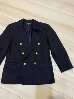 ネイビー ダブルブレスト ブレザー
