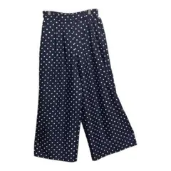 お値下げINGNI イング ドット柄 ワイドパンツ ガウチョパンツ M ネイビー