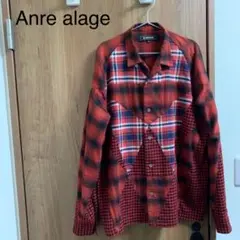 ANRE ALAGEアンリアレイジ　名作クレイジーパターンチェックネルシャツ