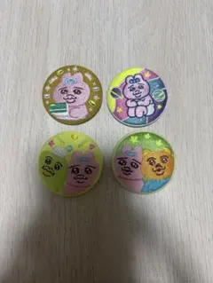 おぱんちゅうさぎ 缶バッジ 刺繍 4個セット