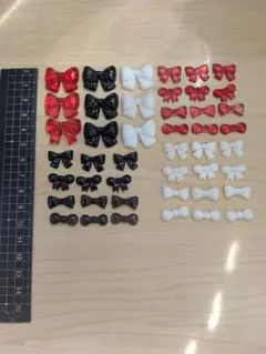 リボン型デコレーションパーツ45個セット デコレーションパーツ デコパーツ