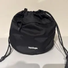 topologie ブラック ドローストリングバッグ