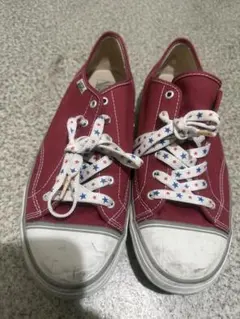VANS スニーカー レッド 星柄シューレース27.5cm