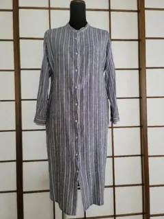 [新品未使用]chocolraffinerobeシャツワンピース 羽織ストライプ