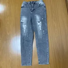 SHEIN ダメージデニムパンツ 11-12Y