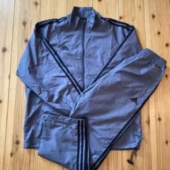 adidas アディダス　ウィンドブレーカー　上下セット　グレー　O L