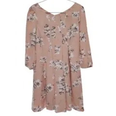 【美品】MISCH MASCH 花柄 ひざ丈 プリーツワンピース