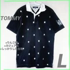 【限定セール✨】TOMMY ヴィンテージ　ポロシャツ リンゴ柄 メンズ Lサイズのサムネイル