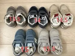 13.5-15.5cm New Balance キッズスニーカー 5足セットのサムネイル