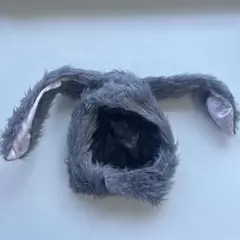 うさぎ 被り物 コスプレ　グレー
