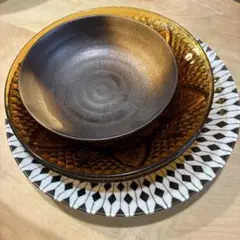 皿 4枚セット 陶器 ガラス プレート ボウル