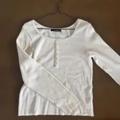 w closet リブカットソー 長袖 ホワイトのサムネイル