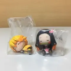 一番くじ　鬼滅の刃　無限列車編　ちょこのっこ　フィギュア　善逸　ねずこ