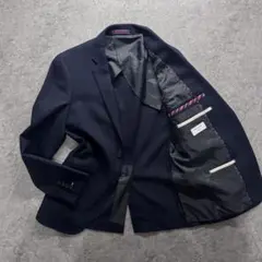 【洗濯可能】ORIHICA テーラードジャケット　L 鹿子編　春夏　ネイビー