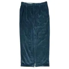 70s 80s 古着 太畝 コーデュロイパンツ ワイド ストレート ブラック
