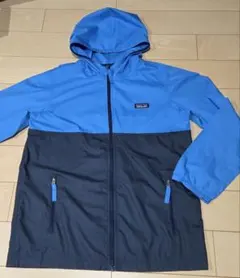 patagonia ネイビー/ブルー ウィンドブレーカ L - メルカリ
