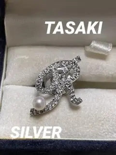 田崎　タサキ　パール　真珠　ブローチ　アクセサリー　シルバー刻印　冠婚葬祭　i2 田崎 タサキ パール 真珠 ブローチ アクセサリー シルバー刻印