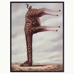 アートポスター　インテリア　キリン　動物　モダン　レトロ　カフェ　北欧　絵　A3