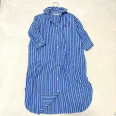 【最終値下げ】U.S. POLO ASSN. ストライプシャツワンピース綿100