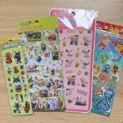 ぷくぷくシール まとめ売り ピクミン スヌーピー ポケモン アンパンマン