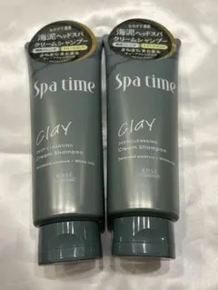 spa timeスパタイム Clay 海泥ヘッドスパ クリームシャンプー 2本
