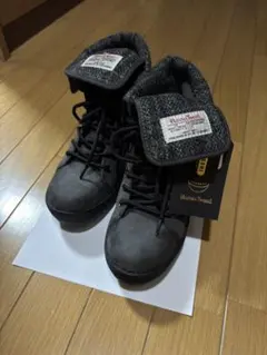 Harris Tweed グレー ブーツ