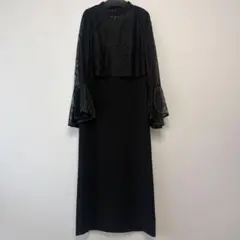ブラックレーストップロングドレス　AIMER
