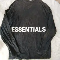 ESSENTIALS ブラック 長袖 ロングT トレーナー