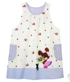 学研 くまのがっこう 花束エプロン M〜L くすみパープル